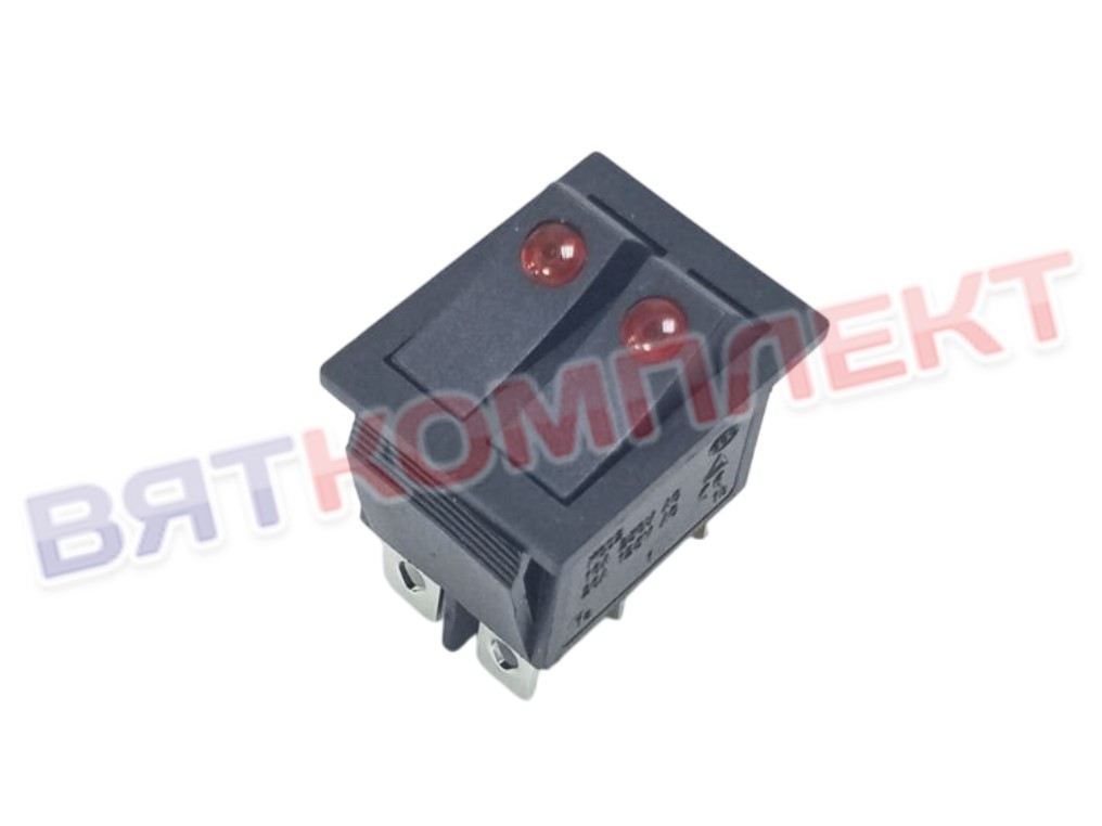 Переключатель KCD3-2201-C B/6P 2ON-OFF 250V 15A 6 pin